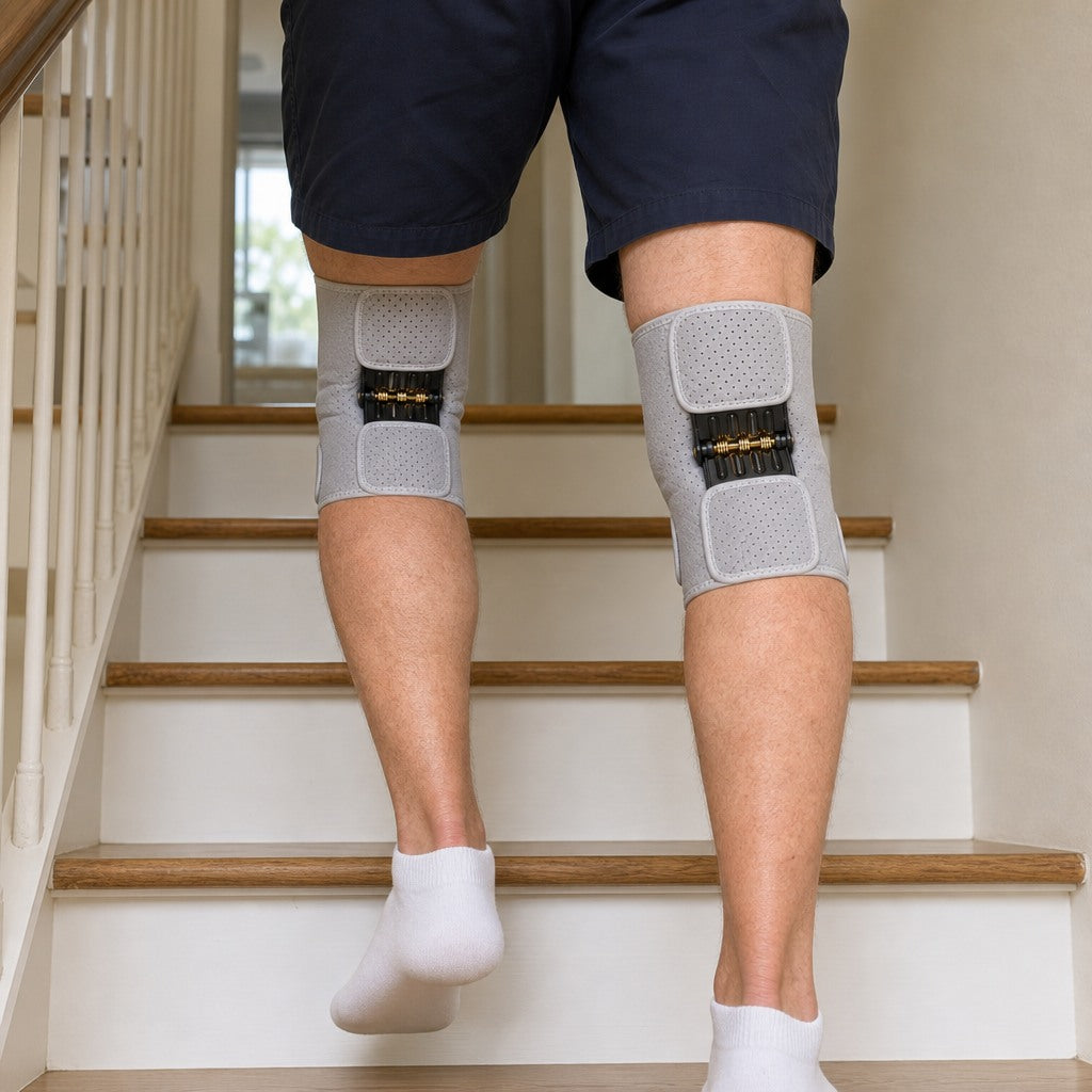Rear phone-style StepSpring view on stairs