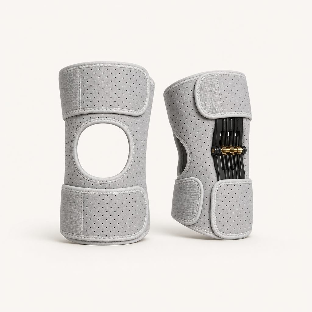 Premium StepSpring product pair showing the open-knee front and rear spring support